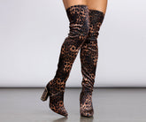 Overknee-Stiefel „Leopard Diva“